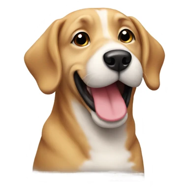 dog wishing a merry christmas sticker