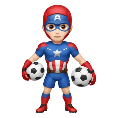 Capitan america con la corazza rossa e al posto dello scudo ha uno sudo della squadra ACMilan sticker