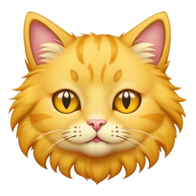 A yellow cat face with star eyes  sticker