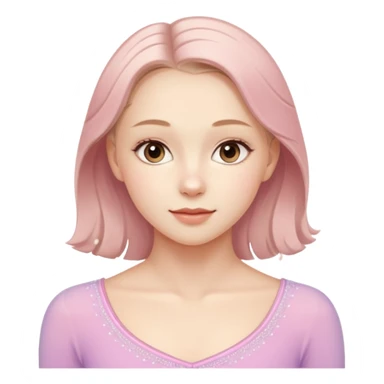 Cinematic Realistic Anna Shcherbakova figure skating Portrait, depicted with lifelike skin texture, subtle rosy undertones, and soft natural lighting that enhances the gentle contours of her face. sticker