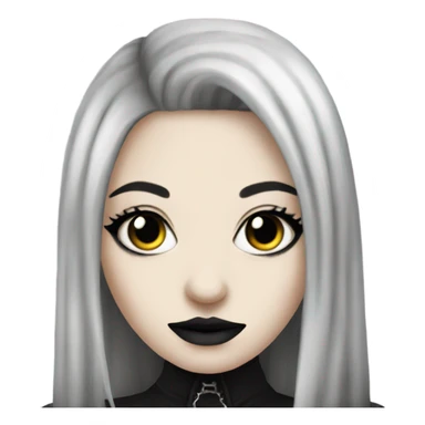 Gothic girl with septum piercing happy sticker