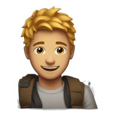 smiling boy in car interior in a fiery box sticker