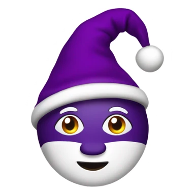 aubergine avec une tuque de noël  sticker