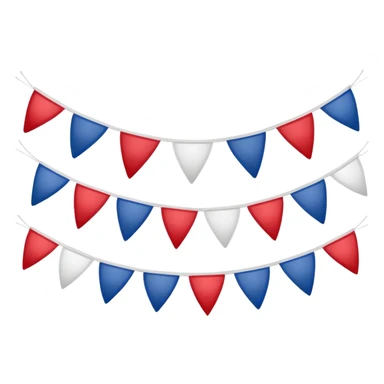Red white and blue patriotic bunting sticker