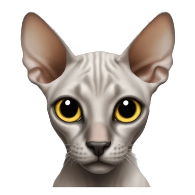 A sphinx cat with a black spot on its nose sticker