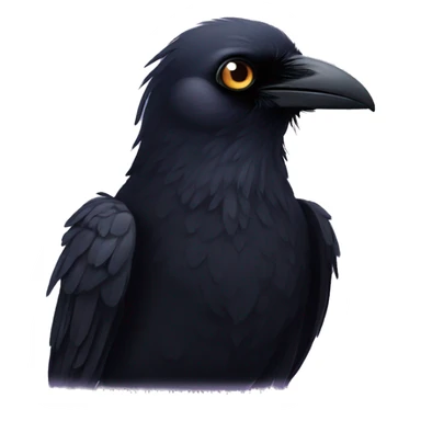 Raven with love eyes sticker