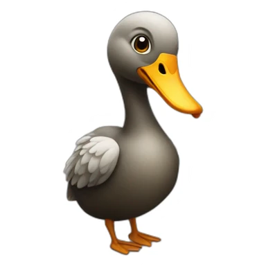 A dodo that looks like a duck with a snout sticker
