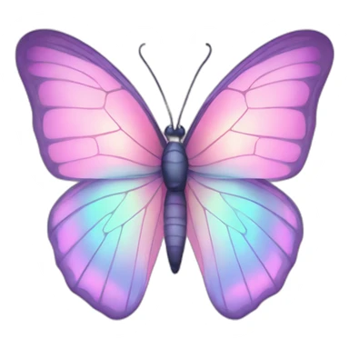 Pastel pink iridescent butterfly sticker