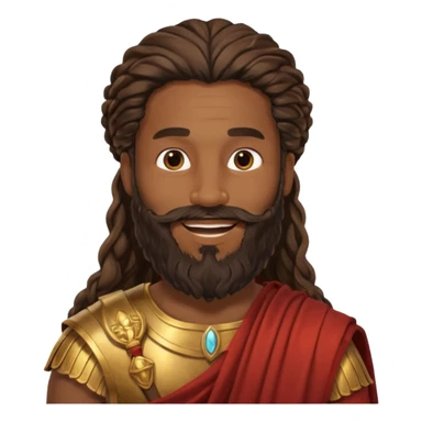 ancient Rome black men long hair long bearded sticker