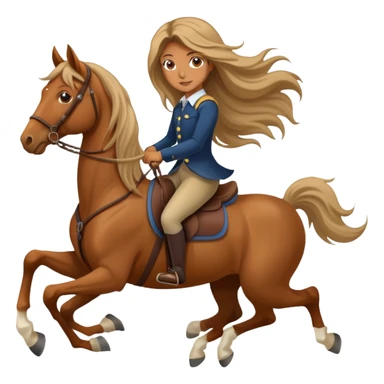 girl riding a horse sticker