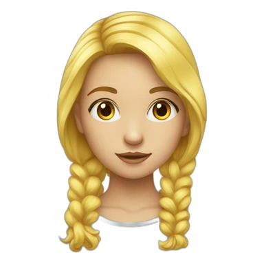 fille au yeux jaune avec cheveux blond sticker