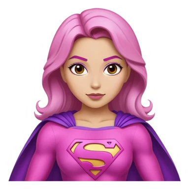 superwoman figure in pink and violet sticker
