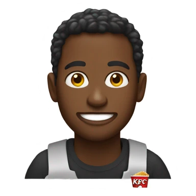 Black guy eating kfc  sticker