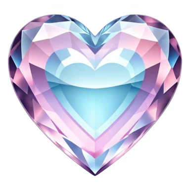 Shiny sparkly glass crystal heart sticker