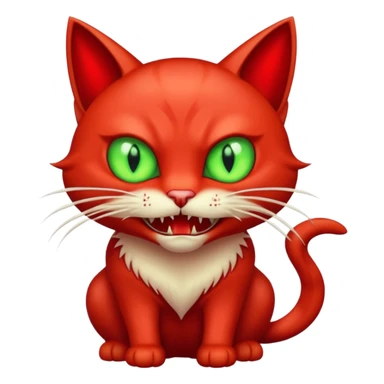  red vampire cat sticker