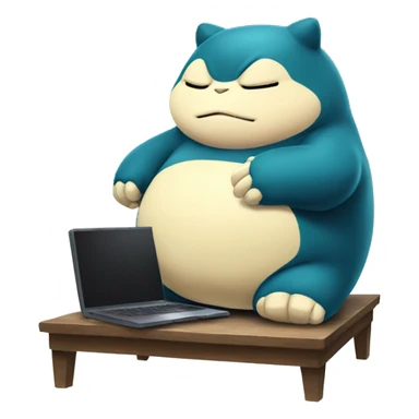 snorlax with computer sticker