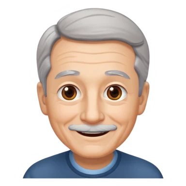 Draw me a grandfather who smiles ( without opening his mouth ) sticker