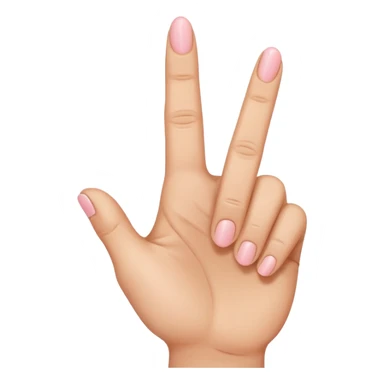 Middle finger raised but with an extra pinky finger sticker