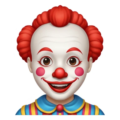 a person wearing a clown nose sticker