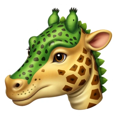 An animal that has a mix of a giraffe, hippopotamus, crocodile and a jaguar  sticker