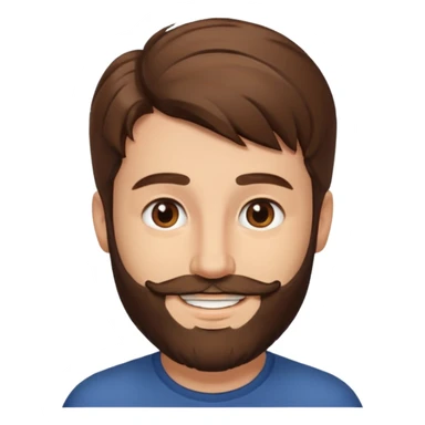 Nicolas aragona brown hair brown eyes beard smile sticker