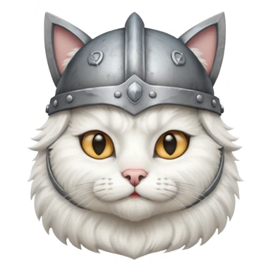 viking white cat sticker