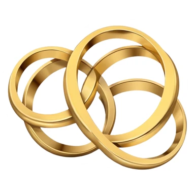 Create a double ring emoji which shows date fixed sticker