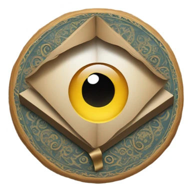 book with eye in middle and patterns sticker