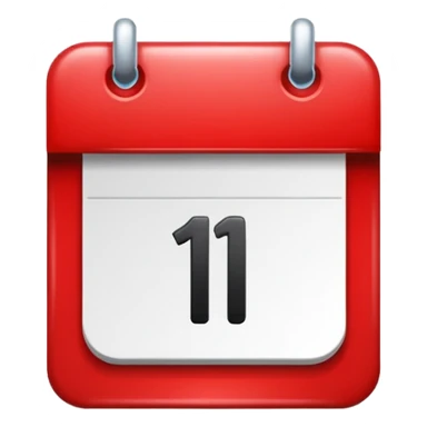 calendar with the number 1 sticker