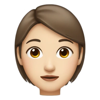 japanese woman brown hair mole under eye sticker