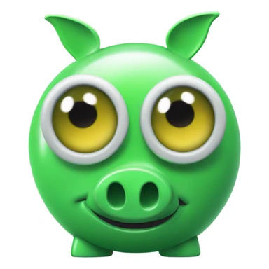 alien green piggy bank money  sticker