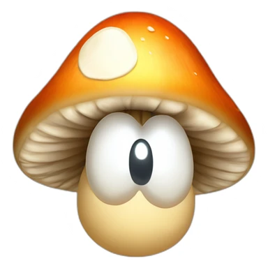 Champignon avec des yeux Mario sticker