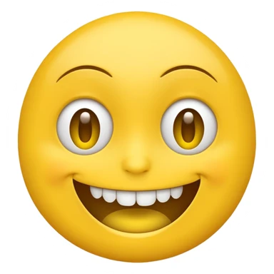 Weird creepy smile emoji sticker