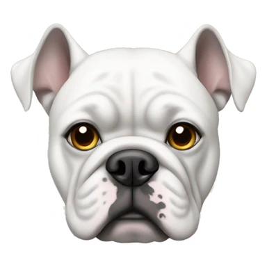 White bulldog with gray spots  sticker