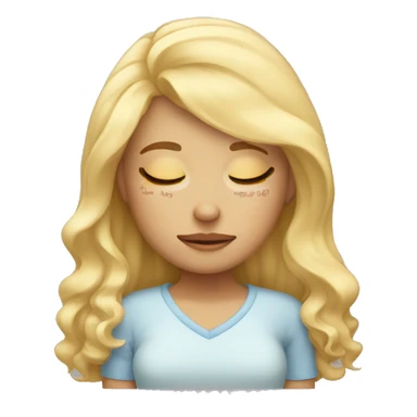 Blonde girl fell asleep  sticker