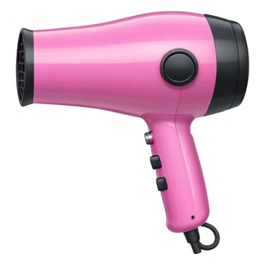 pink hair dryer sticker