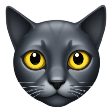 Black cat with yellow eyes With a white spot on the right side sticker