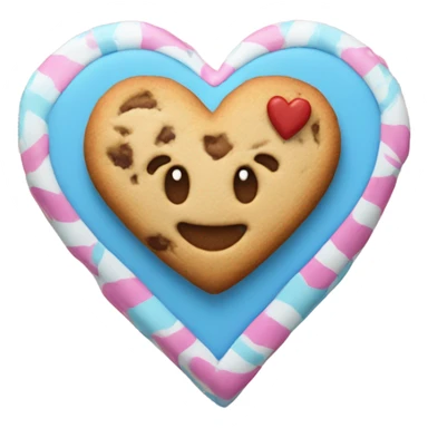 cookie heart with anchor sticker