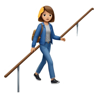 going up stairs sticker