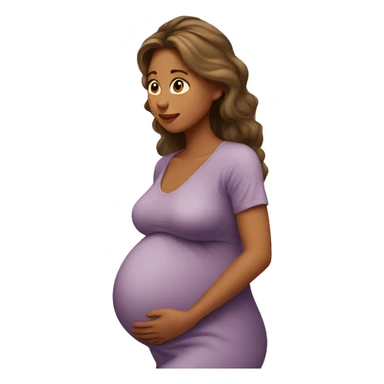 A pregnant woman tells everyone about pregnancy sticker