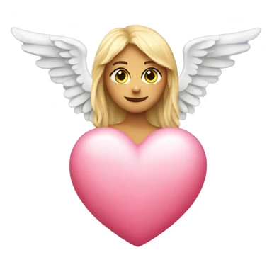 heart with angel wingsb sticker