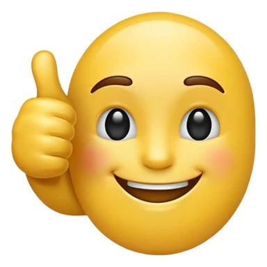 thumbs up emoji, clear and positive sticker