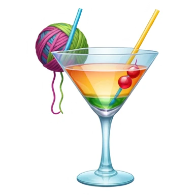 ball of yarncocktail glass sticker