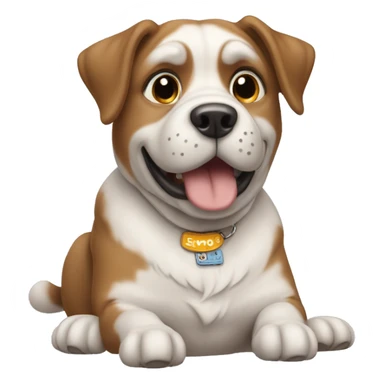 dog big boy with address tag Thomas sticker