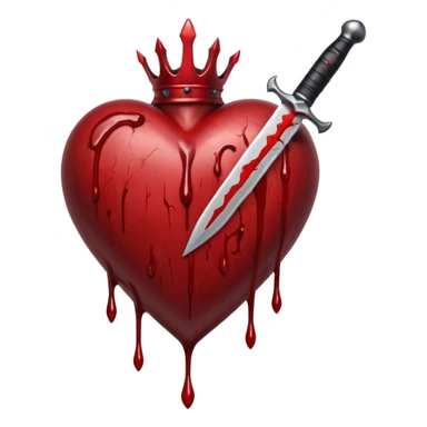 realistic gothic heart with a dagger sticker