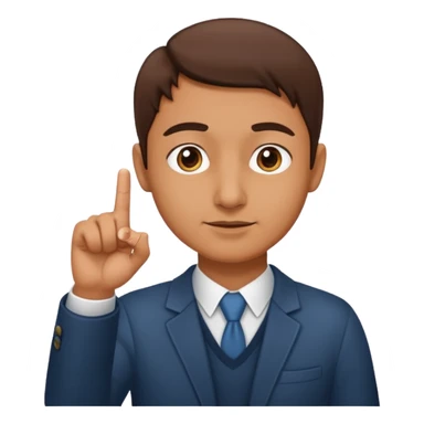 finger pointing left swipping under nose sticker