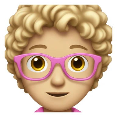 14 year old white boy with brown eyes and hair. Glasses and hair is wavy but short. Has fringe and it falls to one side of face a bit. Wearing pink hoodie. sticker