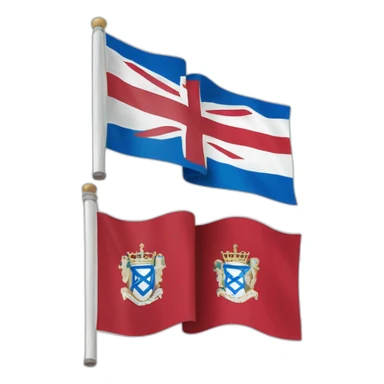 flag of israel and flag of England, waving together sticker