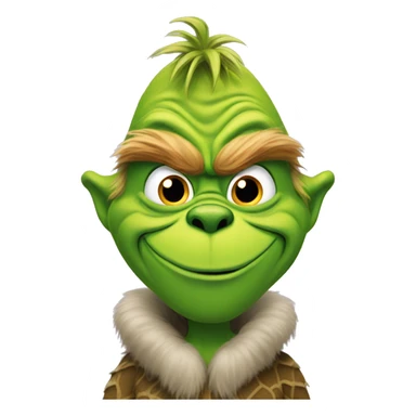 Grinch wearing a crocodile costume sticker