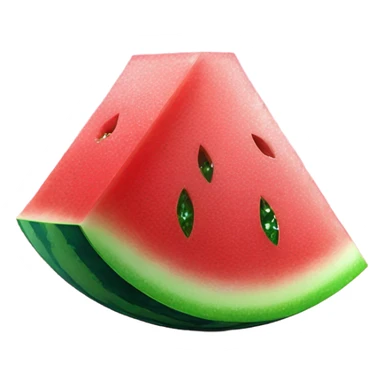 Hot realistic watermelon with crystallized sticker